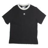 ADIDAS Womens T-Shirt Black UK 6