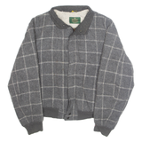BOUNDARY WATERS Mens Lumberjack Jacket Grey Wool Check M