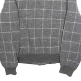 BOUNDARY WATERS Mens Lumberjack Jacket Grey Wool Check M