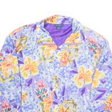 KIM ROGERS SPORTSLINE Womens Track Jacket Blue Silk Floral XL