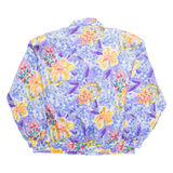 KIM ROGERS SPORTSLINE Womens Track Jacket Blue Silk Floral XL