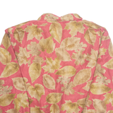 FUDA INTERNATIONAL Womens Track Jacket Red Silk Floral L