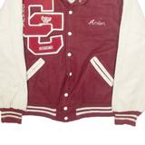 RIPON ATHLETIC Mens Varsity Jacket Red USA L