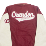 RIPON ATHLETIC Mens Varsity Jacket Red USA L