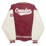 RIPON ATHLETIC Mens Varsity Jacket Red USA L