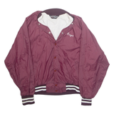 SPORTSMASTER Mens Varsity Jacket Red Nylon USA 2XL
