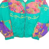 OLYMPIC EXPOSURE Womens Shell Jacket Green Nylon Floral L