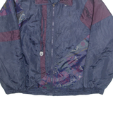 ATHLETECH Mens Track Jacket Blue Nylon Floral M