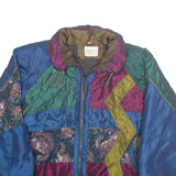 KENT STREET Womens Coat Blue Crazy Pattern L