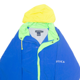 NAUTICA Mesh Lined Mens Rain Jacket Blue Nylon Hooded S