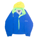 NAUTICA Mesh Lined Mens Rain Jacket Blue Nylon Hooded S