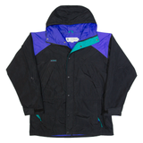 COLUMBIA Mens Rain Jacket Black Hooded XL