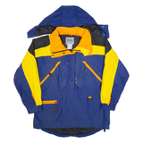 SLALOM SPORTS Womens Pullover Jacket Blue 90s Hooded L