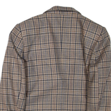 Womens Blazer Jacket Brown Wool Check L