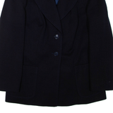 Womens Blazer Jacket Blue Wool L