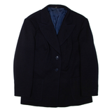 Womens Blazer Jacket Blue Wool L