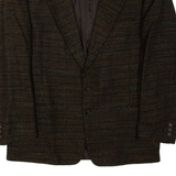 Mens Blazer Jacket Brown Wool XL