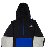 ADIDAS Mens Anorak Jacket Black Hooded S