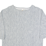 WHITE STUFF Womens Jumper Grey Tight Knit 3/4 Sleeve Linen UK 12