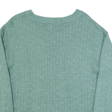 FAT FACE Womens Jumper Green Tight Knit Viscose UK 8