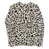 WHISTLES Womens Patterned Jumper Beige Tight Knit UK 10