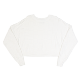 HOLLISTER Cropped Womens Jumper Cream Tight Knit L