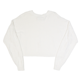 HOLLISTER Cropped Womens Jumper Cream Tight Knit L
