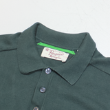 ORIGINAL PENGUIN Mens Jumper Green Collared Tight Knit S