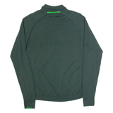 ORIGINAL PENGUIN Mens Jumper Green Collared Tight Knit S