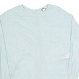 WHISTLES Womens Jumper Blue Tight Knit Linen XS