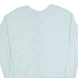 WHISTLES Womens Jumper Blue Tight Knit Linen XS