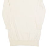 J.CREW Womens Jumper Cream Tight Knit 3/4 Sleeve Wool XXS