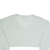 HOLLISTER Oversized Cropped Womens Jumper Blue V-Neck Open Knit S