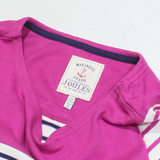 JOULES Womens Patterned Jumper White Striped Tight Knit UK 6