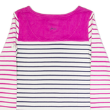 JOULES Womens Patterned Jumper White Striped Tight Knit UK 6