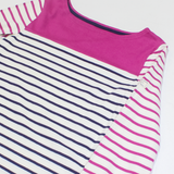 JOULES Womens Patterned Jumper White Striped Tight Knit UK 6