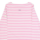 JOULES Womens Patterned Jumper Pink Striped Tight Knit UK 6