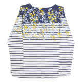 JOULES Womens Patterned Jumper Blue Striped Tight Knit UK 6