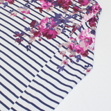 JOULES Womens Patterned Jumper White Striped Tight Knit UK 6