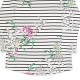 JOULES Womens Patterned Jumper White Striped Tight Knit UK 6