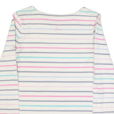JOULES Womens Patterned Jumper White Striped Tight Knit UK 6