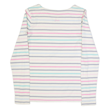 JOULES Womens Patterned Jumper White Striped Tight Knit UK 6