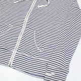 HOLLISTER Hooded Womens Patterned Cardigan Black Striped High Neck Tight Knit S