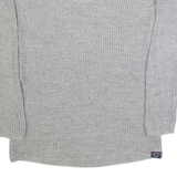 SUPERDRY Womens Jumper Grey V-Neck Tight Knit XS