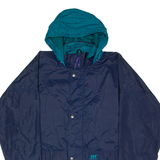 HELLY HANSEN Mens Rain Coat Blue 90s Hooded XL