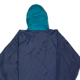 HELLY HANSEN Mens Rain Coat Blue 90s Hooded XL