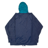 HELLY HANSEN Mens Rain Coat Blue 90s Hooded XL