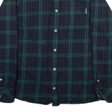 CARHARTT Mens Plain Shirt Blue Plaid Long Sleeve S