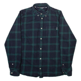 CARHARTT Mens Plain Shirt Blue Plaid Long Sleeve S