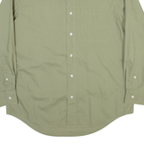 TIMBERLAND Mens Plain Shirt Green Long Sleeve S